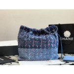 CHANEL 23A 22Bag Denim Garbage Bag 3261
