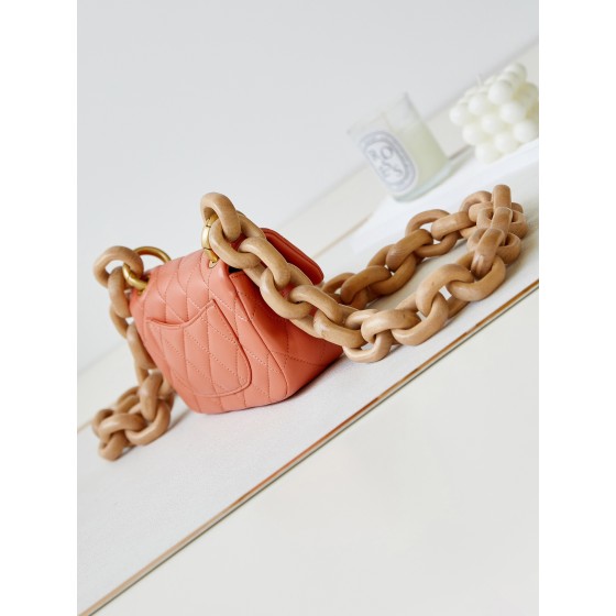 CHANEL Dakar Advanced Handicraft Workshop Peach Wood Limited Edition CF Model AS4165