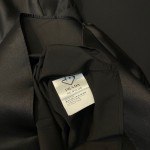 Satin twill inlaid triangle decoration V-neck sleeveless vest umbrella skirt