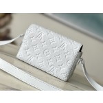 𝐋𝐎𝐔𝐈𝐒𝐕𝐔𝐈𝐓𝐓𝐎𝐍 M82579 Gray Full Skin Embossed Men's Bag and Postman Bag Series