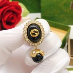 Gucci round black earrings