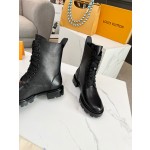 Louis Vuitton vintage cowhide patchwork boots