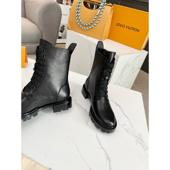 Louis Vuitton vintage cowhide patchwork boots