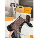 Louis Vuitton vintage cowhide patchwork boots