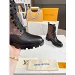 Louis Vuitton vintage cowhide patchwork boots