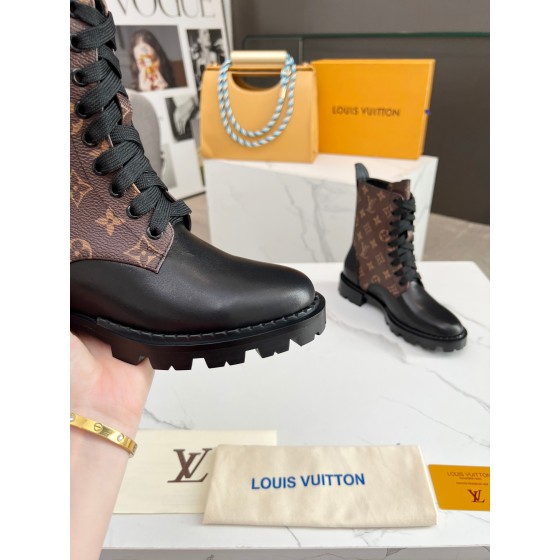 Louis Vuitton vintage cowhide patchwork boots