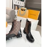 Louis Vuitton vintage cowhide patchwork boots