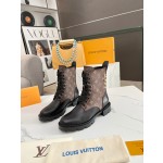 Louis Vuitton vintage cowhide patchwork boots