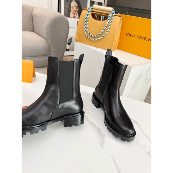 Louis Vuitton vintage cowhide patchwork boots