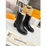 Louis Vuitton vintage cowhide patchwork boots