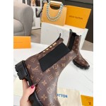 Louis Vuitton vintage cowhide patchwork boots