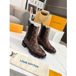 Louis Vuitton vintage cowhide patchwork boots