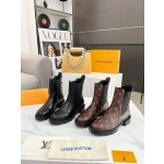 Louis Vuitton vintage cowhide patchwork boots