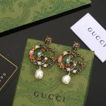 Gucci Lion Head Colorful Diamond Earnails