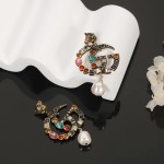 Gucci Lion Head Colorful Diamond Earnails