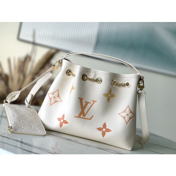 𝐋𝐎𝐔𝐈𝐒𝐕𝐔𝐈𝐓𝐓𝐎𝐍 M46545 Yellow silk screen full leather chain water bucket bag series