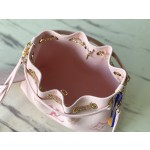 𝐋𝐎𝐔𝐈𝐒𝐕𝐔𝐈𝐓𝐓𝐎𝐍 M46492 pink silk screen full leather chain water bucket bag series