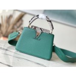 𝐋𝐎𝐔𝐈𝐒𝐕𝐔𝐈𝐓𝐓𝐎𝐍 N80931/M48865 Green Snake Shoulder This Capuchines Mini Size Handbag