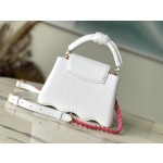𝐋𝐎𝐔𝐈𝐒𝐕𝐔𝐈𝐓𝐓𝐎𝐍 M22121 White Mini Capshell Mini Handbag