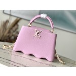 𝐋𝐎𝐔𝐈𝐒𝐕𝐔𝐈𝐓𝐓𝐎𝐍 M22122 Light Purple Wave Bottom Capshell Medium Handbag
