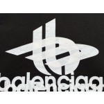 Balenciaga Overlapping White Shadow Print Bat Sleeve Pleated Design Sweater