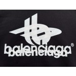Balenciaga Overlapping White Shadow Print Bat Sleeve Pleated Design Sweater