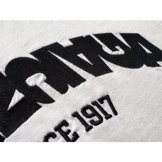 Balenciaga Inverted Letter Embroidered Round Neck Short Sleeve