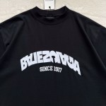 Balenciaga Inverted Letter Embroidered Round Neck Short Sleeve