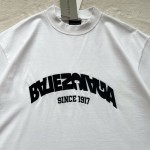Balenciaga Inverted Letter Embroidered Round Neck Short Sleeve