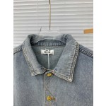 Celine Arc de Triomphe Metal Button Denim Coat