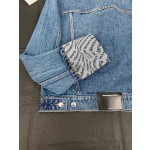 Celine cuffs printed denim jacket jacket jacket