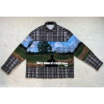Louis Vuitton Landscape Plaid Long Shirt Coat