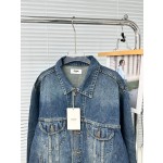 Celine Arc de Triomphe Hot Nail Beaded Denim Coat
