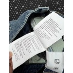 Prada Letter Waistband Hollow Back Pocket Triangle Logo Jeans