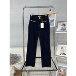 Celine Metal Fine Chain Straight Leg Jeans