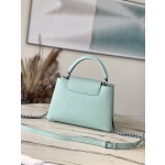 𝐋𝐎𝐔𝐈𝐒𝐕𝐔𝐈𝐓𝐓𝐎𝐍 M22054 Light green colorful gold buckle small Capsines BB handbag