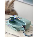 𝐋𝐎𝐔𝐈𝐒𝐕𝐔𝐈𝐓𝐓𝐎𝐍 M22606 Light Green Colorful Gold buckle Mini Capsines BB handbag