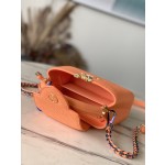 𝐋𝐎𝐔𝐈𝐒𝐕𝐔𝐈𝐓𝐓𝐎𝐍 M22606 Orange Colorful Gold Buckle Mini Capsines BB Handbag