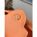 𝐋𝐎𝐔𝐈𝐒𝐕𝐔𝐈𝐓𝐓𝐎𝐍 M22606 Orange Colorful Gold Buckle Mini Capsines BB Handbag