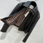 JIL SANDER Punk Motorcycle Jacket Leather