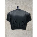 Prada triangular patch embroidered gradient round neck sweater