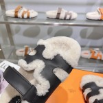 Hermes full leather wool style flat bottomed wool mop