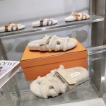 Hermes full leather wool style flat bottomed wool mop