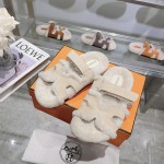 Hermes full leather wool style flat bottomed wool mop