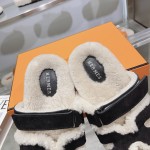 Hermes full leather wool style flat bottomed wool mop