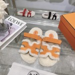 Hermes full leather wool style flat bottomed wool mop