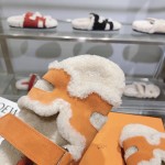 Hermes full leather wool style flat bottomed wool mop