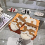 Hermes full leather wool style flat bottomed wool mop