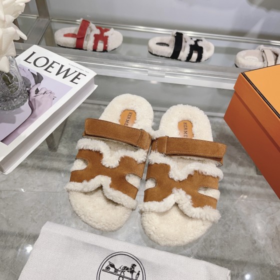 Hermes full leather wool style flat bottomed wool mop