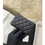 CHANEL imported ball patterned cowhide and sheepskin zippered change bag 82365